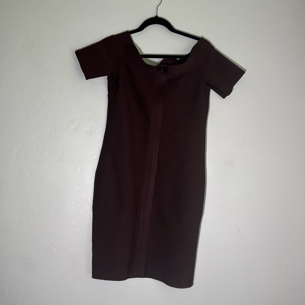 Active Basic Chocolate Mini Dress - image 2